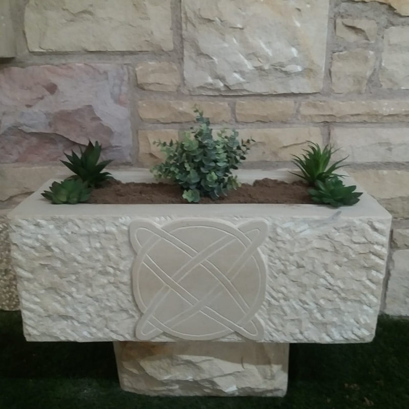 Stone Carved Celtic Design Planter